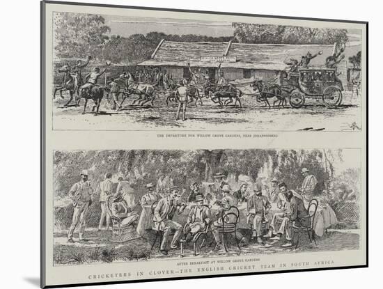 Cricketers in Clover, the English Cricket Team in South Africa-Alfred Chantrey Corbould-Mounted Giclee Print