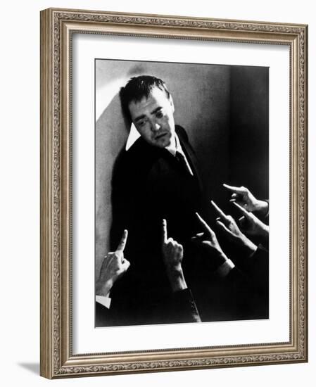 Crime and Punishment, Peter Lorre, 1935-null-Framed Photo