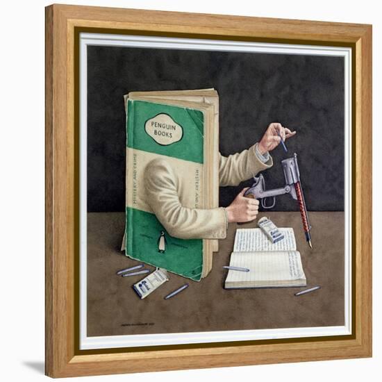 Crime Writer, 2003-Jonathan Wolstenholme-Framed Premier Image Canvas