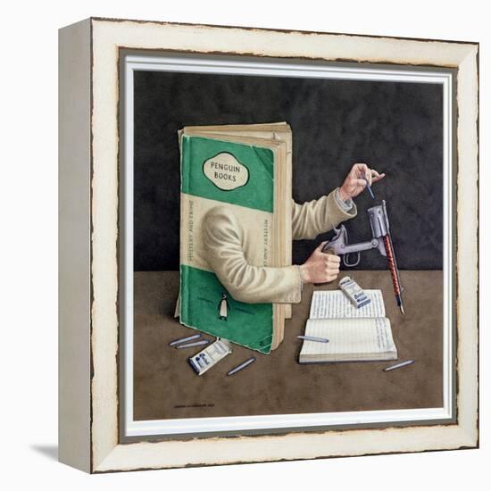 Crime Writer, 2003-Jonathan Wolstenholme-Framed Premier Image Canvas