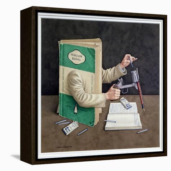 Crime Writer, 2003-Jonathan Wolstenholme-Framed Premier Image Canvas