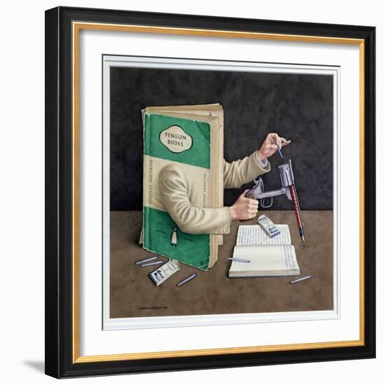 Crime Writer, 2003-Jonathan Wolstenholme-Framed Giclee Print