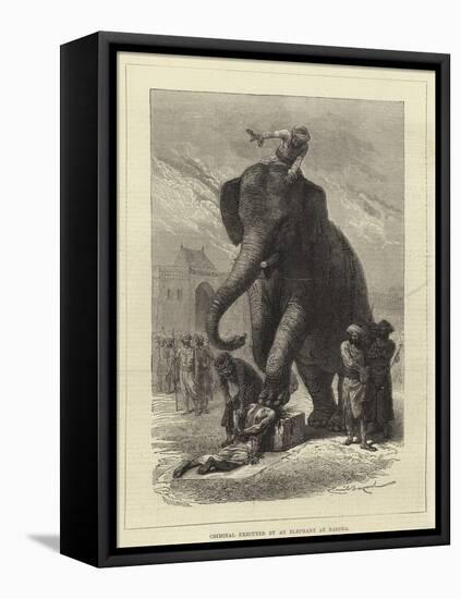 Criminal Executed by an Elephant at Baroda-Emile Antoine Bayard-Framed Premier Image Canvas