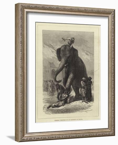 Criminal Executed by an Elephant at Baroda-Emile Antoine Bayard-Framed Giclee Print