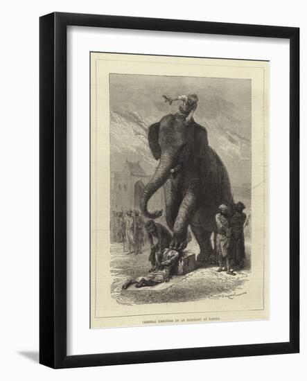 Criminal Executed by an Elephant at Baroda-Emile Antoine Bayard-Framed Giclee Print