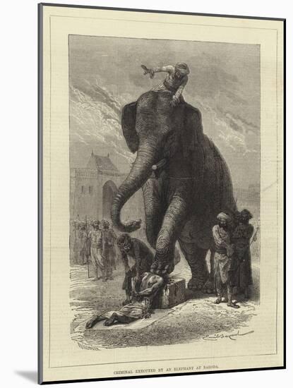 Criminal Executed by an Elephant at Baroda-Emile Antoine Bayard-Mounted Giclee Print