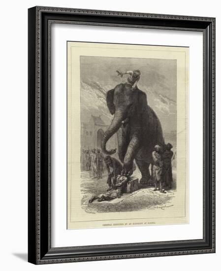Criminal Executed by an Elephant at Baroda-Emile Antoine Bayard-Framed Giclee Print
