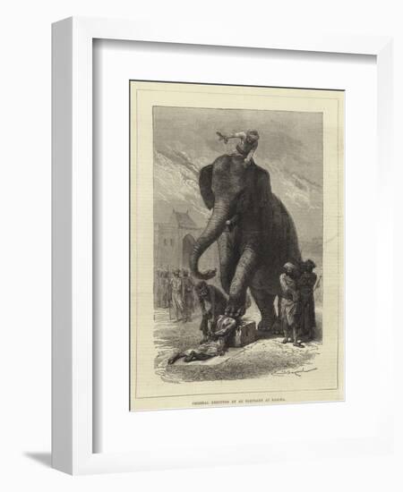 Criminal Executed by an Elephant at Baroda-Emile Antoine Bayard-Framed Giclee Print