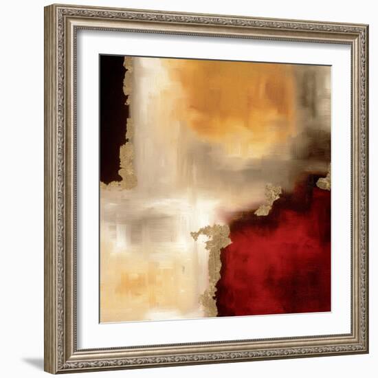 Crimson Accent I-Laurie Maitland-Framed Art Print