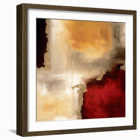 Crimson Accent I-Laurie Maitland-Framed Art Print