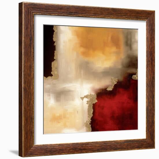 Crimson Accent I-Laurie Maitland-Framed Art Print