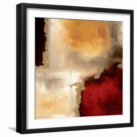 Crimson Accent I-Laurie Maitland-Framed Art Print