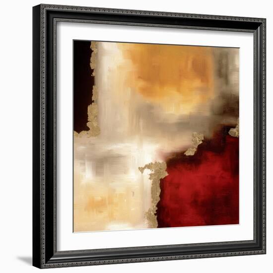 Crimson Accent I-Laurie Maitland-Framed Art Print