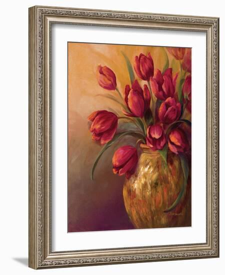 Crimson & Brass II-Linda Wacaster-Framed Art Print