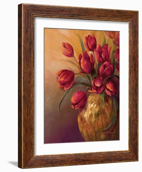 Crimson & Brass II-Linda Wacaster-Framed Art Print