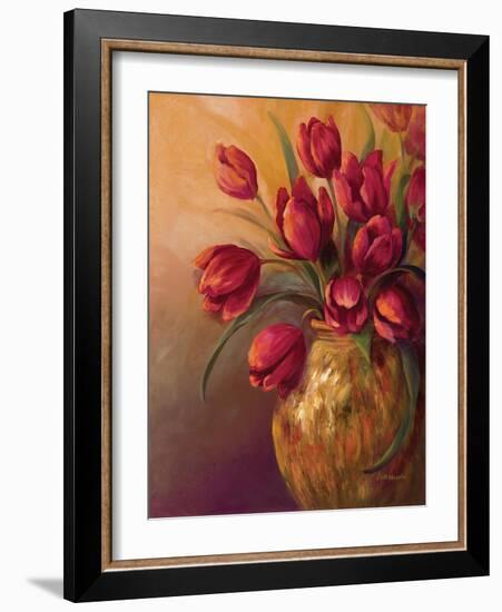 Crimson & Brass II-Linda Wacaster-Framed Art Print