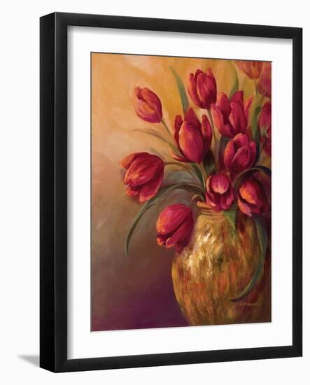 Crimson & Brass II-Linda Wacaster-Framed Art Print