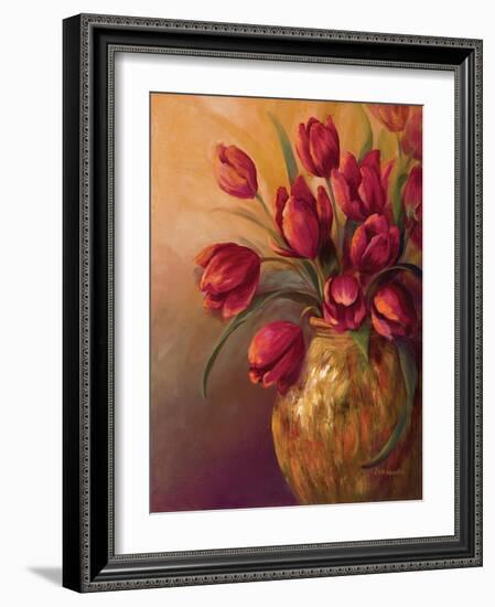 Crimson & Brass II-Linda Wacaster-Framed Art Print