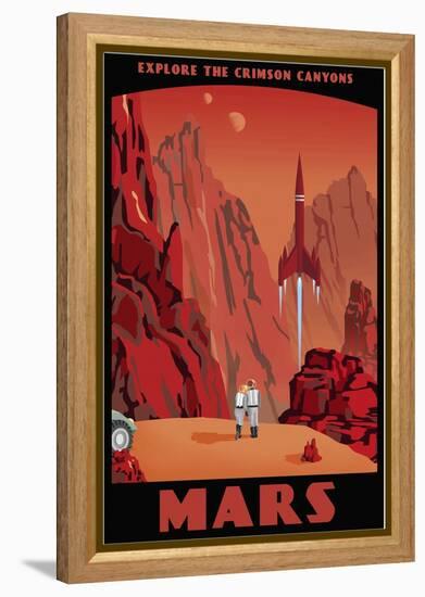 Crimson Canyons Of Mars-Steve Thomas-Framed Premier Image Canvas