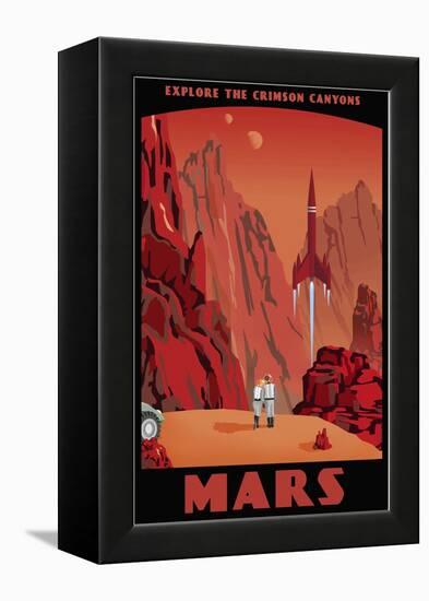 Crimson Canyons Of Mars-Steve Thomas-Framed Premier Image Canvas