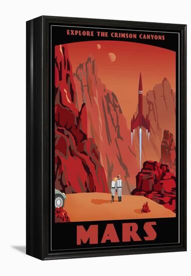 Crimson Canyons Of Mars-Steve Thomas-Framed Premier Image Canvas