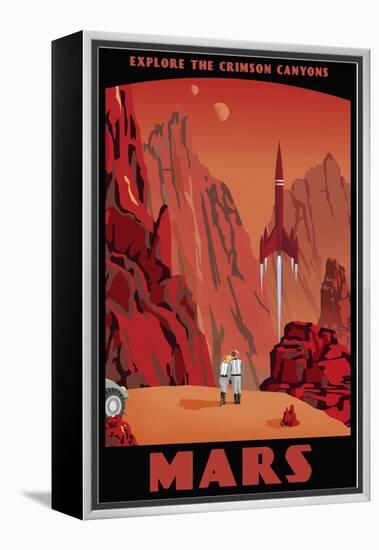 Crimson Canyons Of Mars-Steve Thomas-Framed Premier Image Canvas