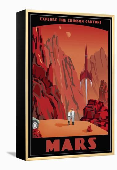Crimson Canyons Of Mars-Steve Thomas-Framed Premier Image Canvas