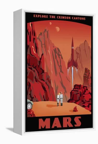 Crimson Canyons Of Mars-Steve Thomas-Framed Premier Image Canvas