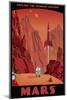 Crimson Canyons Of Mars-Steve Thomas-Mounted Giclee Print