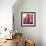 Crimson Cream Abstract-Megan Aroon Duncanson-Framed Art Print displayed on a wall