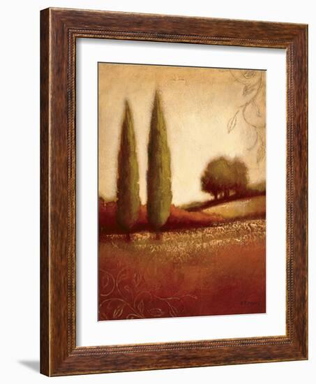 Crimson Dusk-Edward Raymes-Framed Art Print