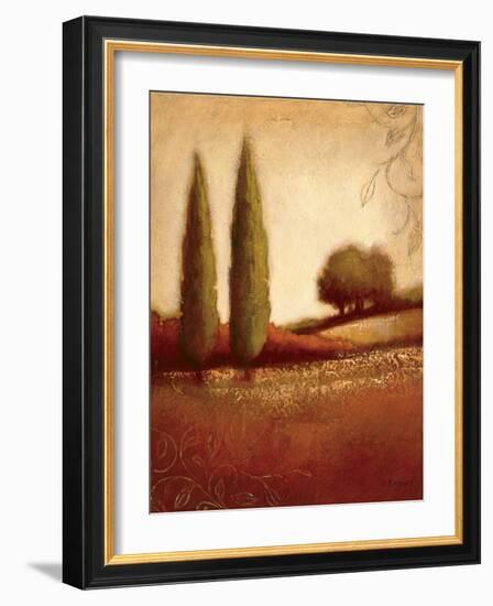 Crimson Dusk-Edward Raymes-Framed Art Print