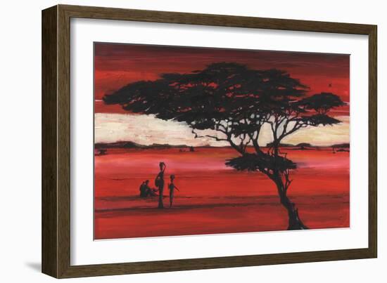 Crimson Earth I-Julia Hawkins-Framed Art Print