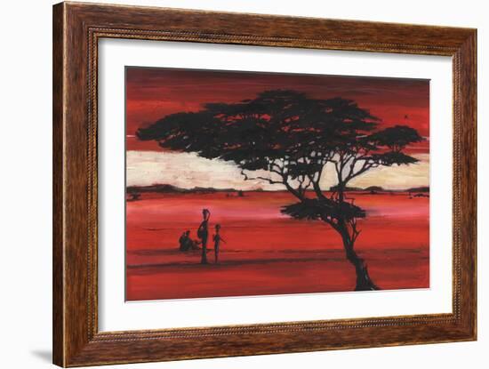 Crimson Earth I-Julia Hawkins-Framed Art Print