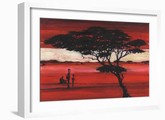 Crimson Earth I-Julia Hawkins-Framed Art Print