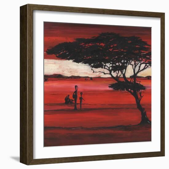 Crimson Earth I-Julia Hawkins-Framed Art Print