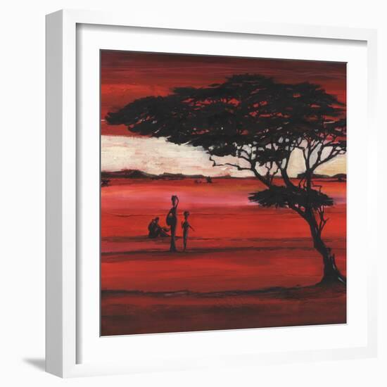 Crimson Earth I-Julia Hawkins-Framed Art Print