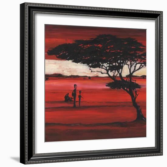 Crimson Earth I-Julia Hawkins-Framed Art Print