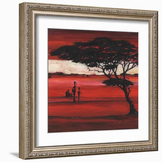 Crimson Earth I-Julia Hawkins-Framed Art Print