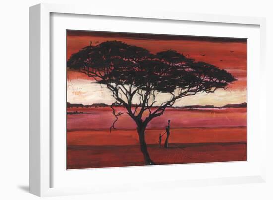 Crimson Earth II-Julia Hawkins-Framed Art Print