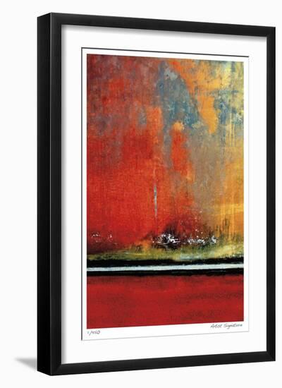 Crimson Evening Surf-Luann Ostergaard-Framed Giclee Print