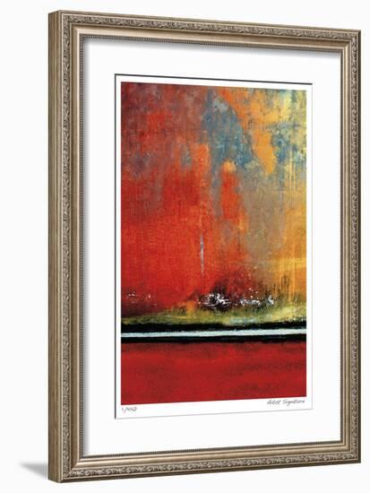 Crimson Evening Surf-Luann Ostergaard-Framed Giclee Print