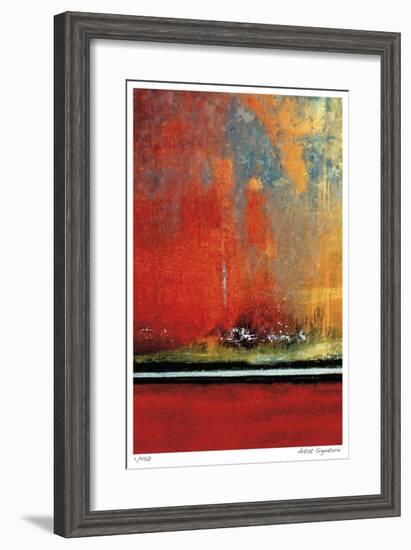 Crimson Evening Surf-Luann Ostergaard-Framed Giclee Print