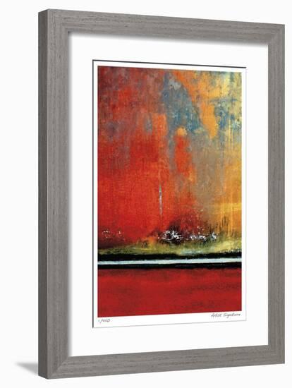 Crimson Evening Surf-Luann Ostergaard-Framed Giclee Print