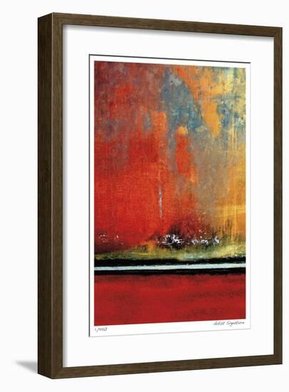 Crimson Evening Surf-Luann Ostergaard-Framed Giclee Print