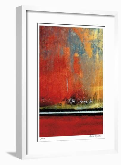 Crimson Evening Surf-Luann Ostergaard-Framed Giclee Print