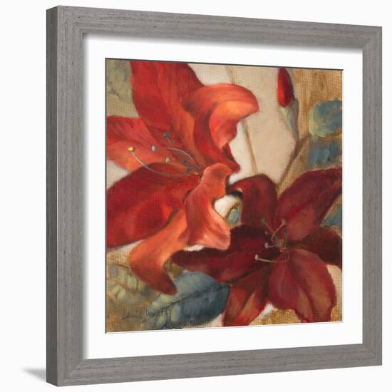 Crimson Fleurish I-Lanie Loreth-Framed Art Print