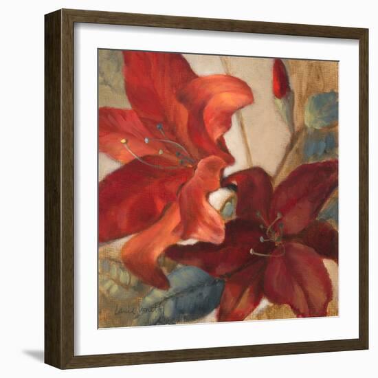 Crimson Fleurish I-Lanie Loreth-Framed Art Print