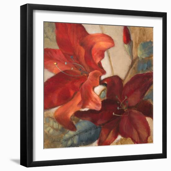 Crimson Fleurish I-Lanie Loreth-Framed Art Print