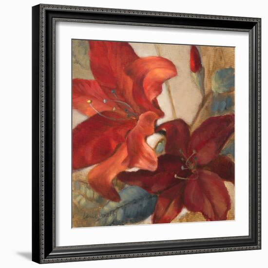 Crimson Fleurish I-Lanie Loreth-Framed Art Print